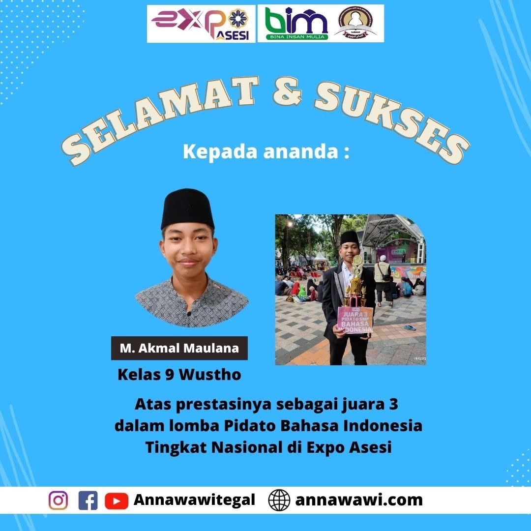 PRESTASI LOMBA ISLAMIC PUBLIC SPEAKING INDONESIAN LANGUAGE TINGKAT NASIONAL